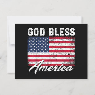 Postal Dios bendiga a Estados Unidos Bandera de Estados U