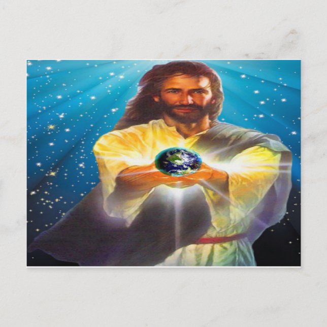 Postal Dios bendiga al mundo (Anverso)