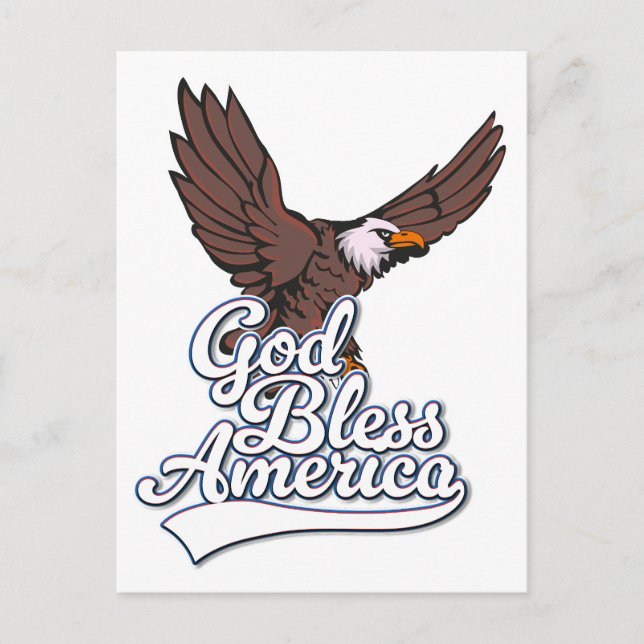 Postal Dios bendiga América (Anverso)