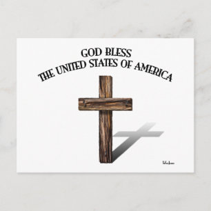 Postal DIOS BENDIGA ESTADOS UNIDOS DE AMÉRICA cruz robust