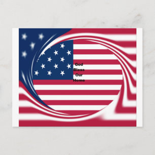 Postal Dios bendiga nuestro hogar: Arte Swirl Bandera de 