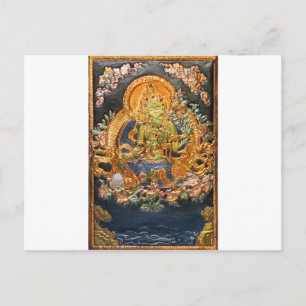 POSTAL DIOS BUDISTAS VERDE TARA METALLIC INLASO