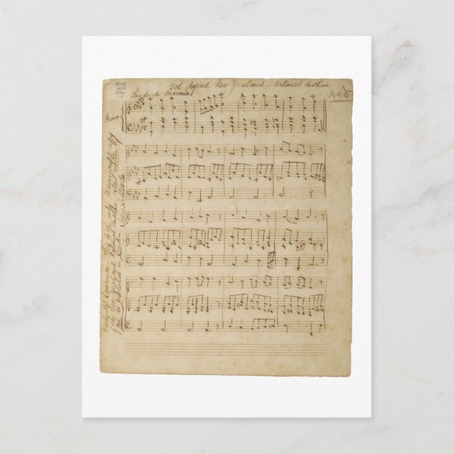 Postal Dios defiende el manuscrito original de Nueva Zela (Anverso)