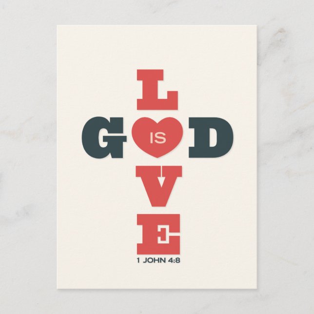 Postal Dios es amor (Anverso)