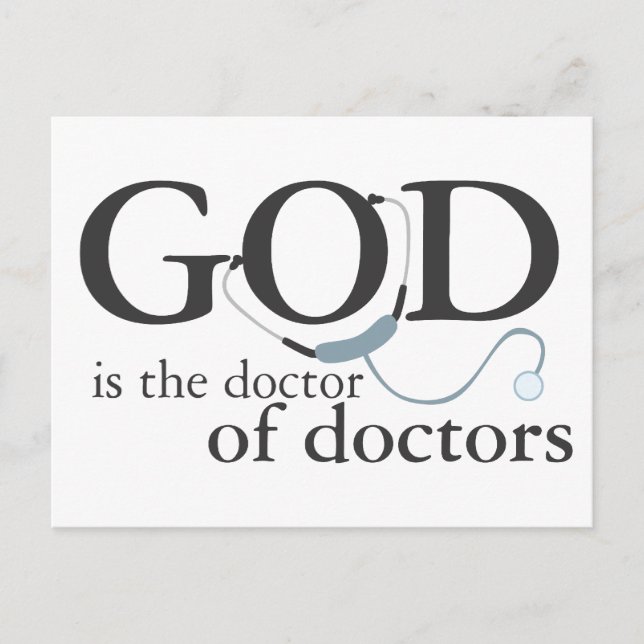 Postal Dios es el Médico de los médicos (Anverso)