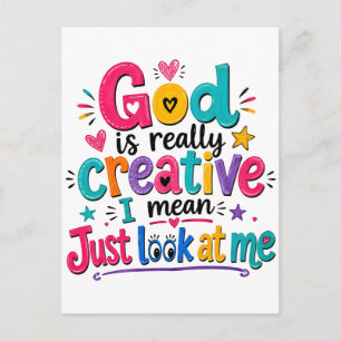 Postal Dios es realmente creativo, quiero decir, solo mír