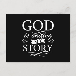 Postal Dios está escribiendo mi historia fe cristiana