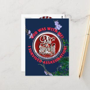 Postal "DIOS ESTABA CONMIGO" SOY UNA Postcarta SOBREVIVIE