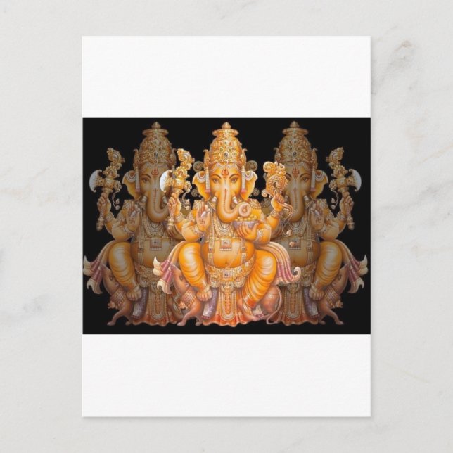 Postal Dios hindú Ganesh (Anverso)