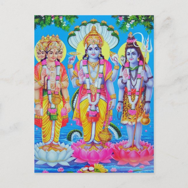 Postal dios indio (Anverso)