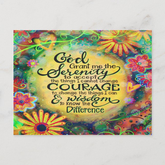 Postal "Dios me conceda la serenidad" (Anverso)