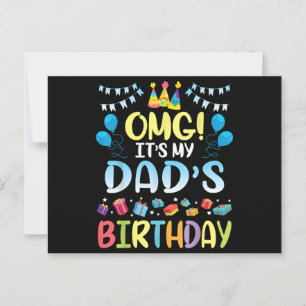 Postal Dios mío es el cumpleaños de mi papá Feliz para mí