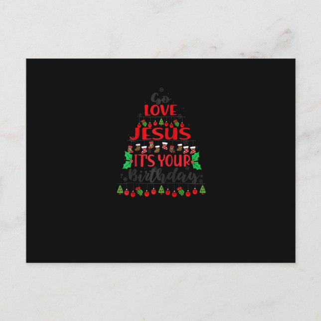 Postal Dios mío es tu nombre de árbol de Navidad de cumpl (Anverso)