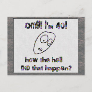 Postal ¡Dios mío! Soy Cuarenta