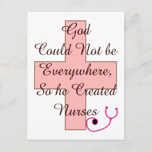 Postal Dios no podía por todas partes ENFERMEROS cruz ros