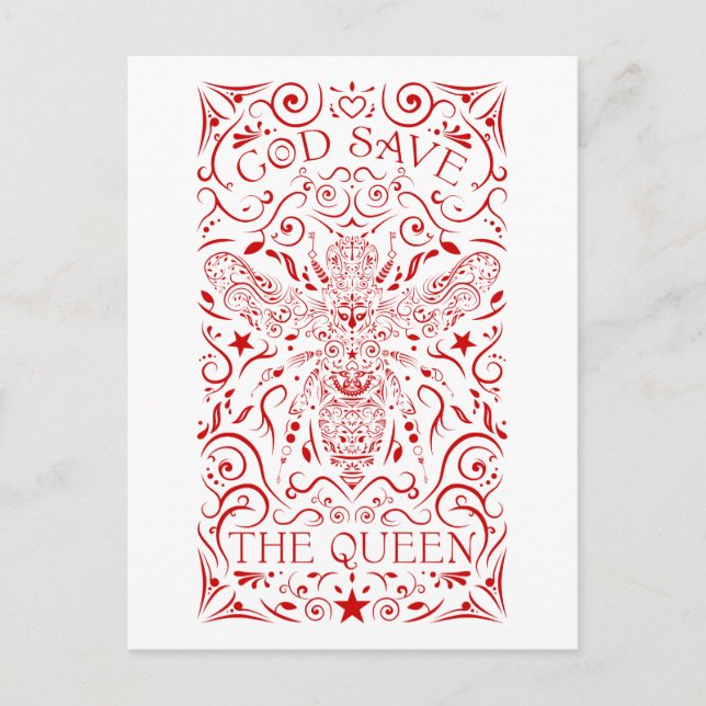 Postal dios salve a la abeja reina (Anverso)