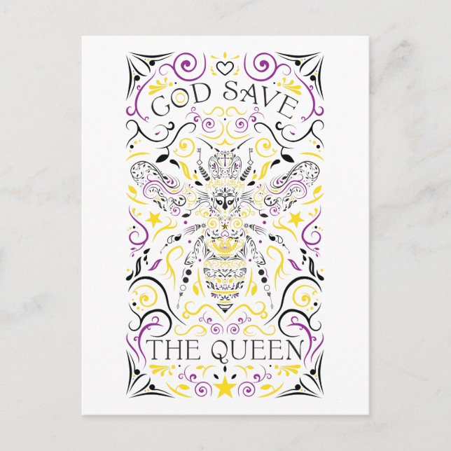 Postal dios salve a la reina (Anverso)