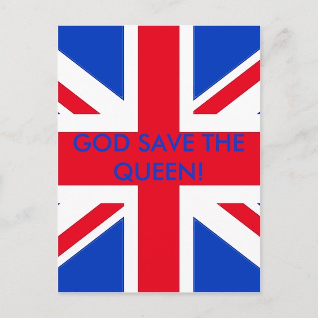 POSTAL ¡DIOS SAVE LA REINA! (Anverso)