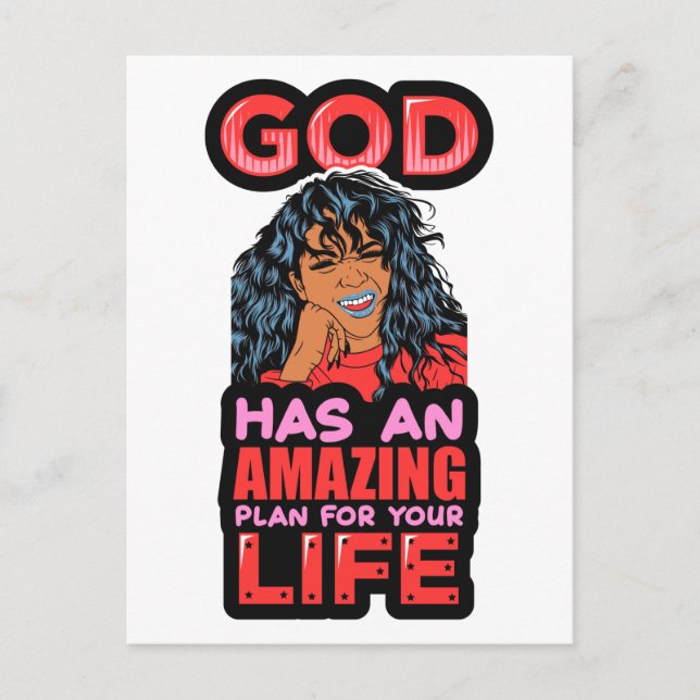 Postal Dios Tiene Un Plan Increíble Para Tu Vida Mujer Ne (Anverso)