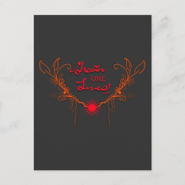 Postal Dios vive en mí (Anverso)