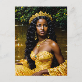 Postal Diosa africana de Oshun Arte Elegante Orisha