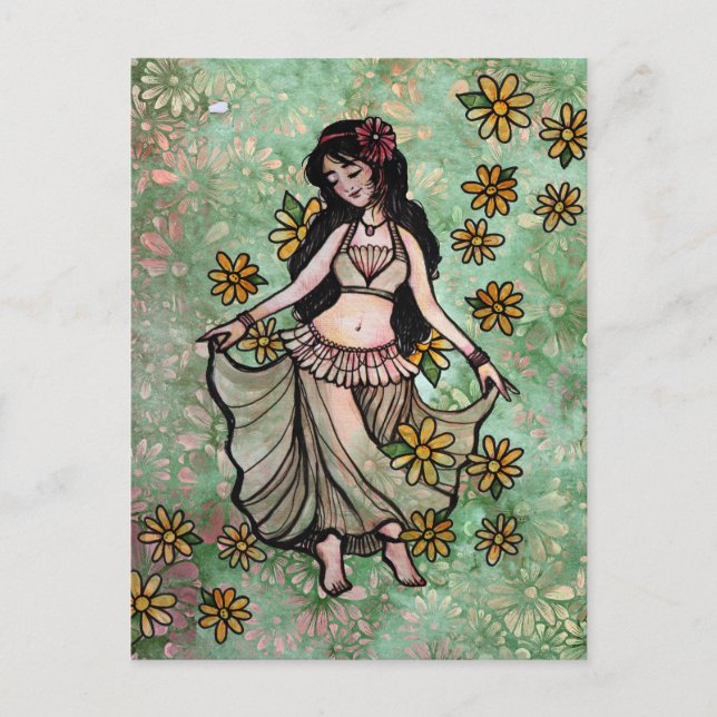 Postal Diosa Bailarina de Vientre                         (Anverso)