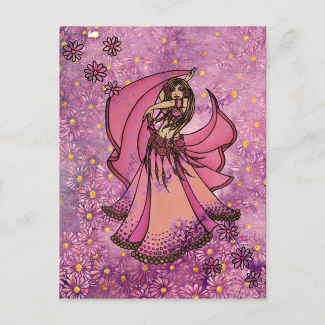 Postal Diosa Bailarina de Vientre                         (Anverso)