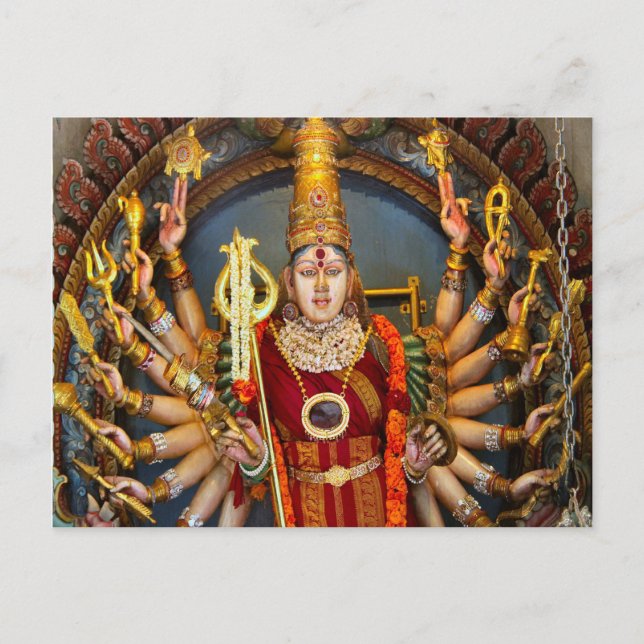 Postal Diosa con muchos brazos (Anverso)