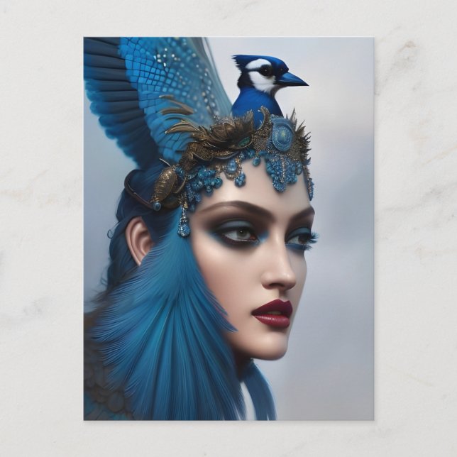 Postal Diosa de Bluejay (Anverso)