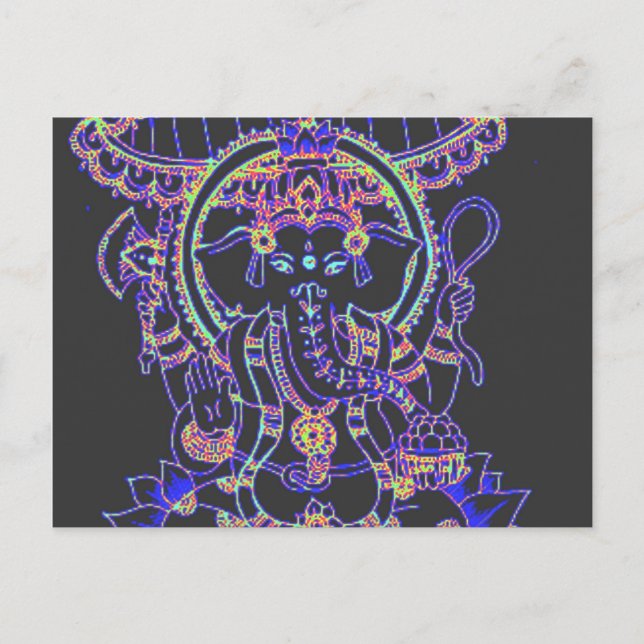 Postal Diosa de Ganesha Elephant (Anverso)
