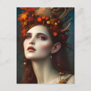 Postal Diosa de la Cosecha Arte Fantástico