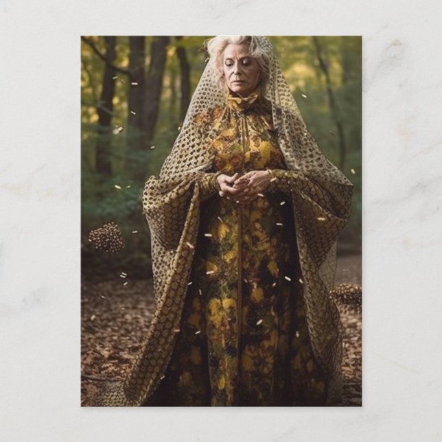 Postal Diosa de las abejas (Anverso)