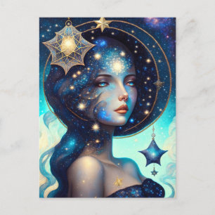Postal Diosa de las estrellas