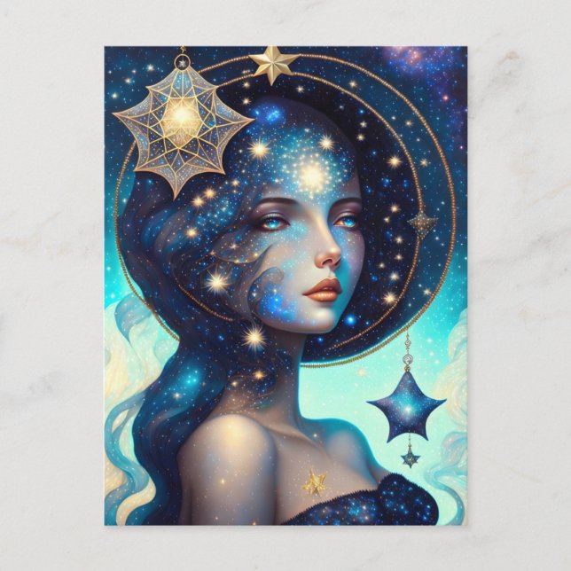 Postal Diosa de las estrellas (Anverso)