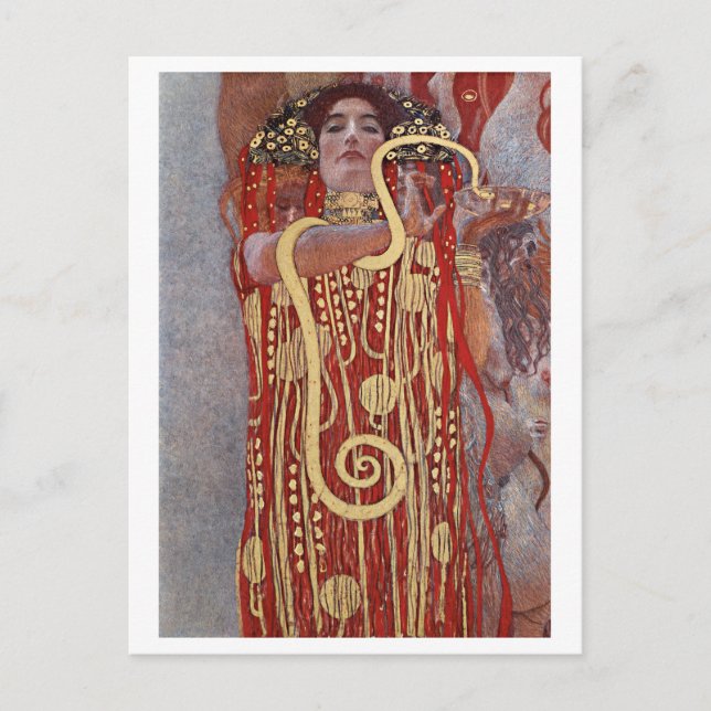 Postal Diosa de Salud, Hygieia (Salus), Gustav Klimt (Anverso)