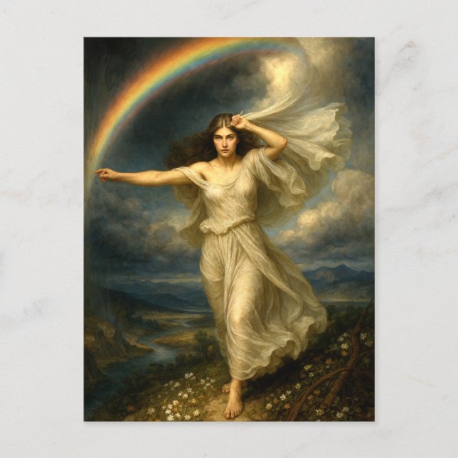 Postal Diosa del Arcoíris Iris (Anverso)