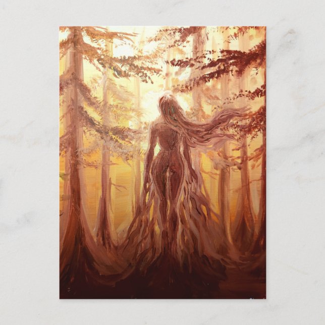 Postal diosa del bosque (Anverso)
