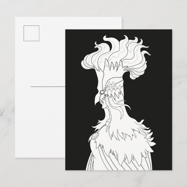 Postal Diosa del Fuego (Anverso / Reverso)