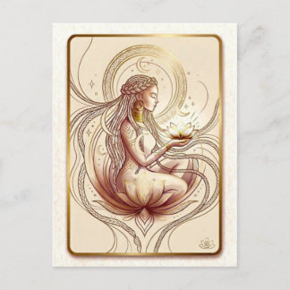 Postal Diosa del Loto Sagrado Espiritual 