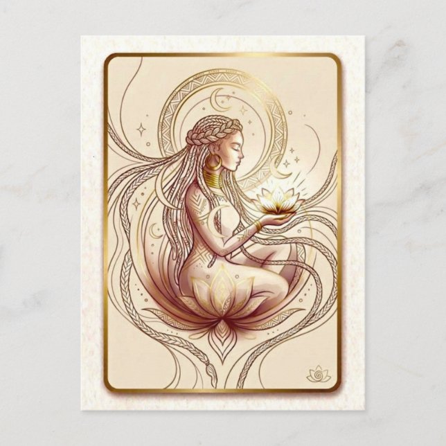 Postal Diosa del Loto Sagrado Espiritual  (Anverso)