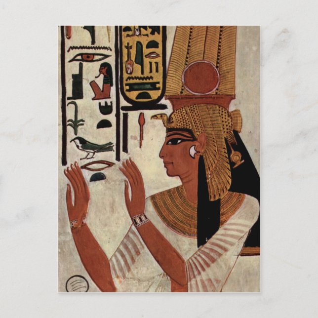 Postal Diosa egipcia Nefertari (Anverso)