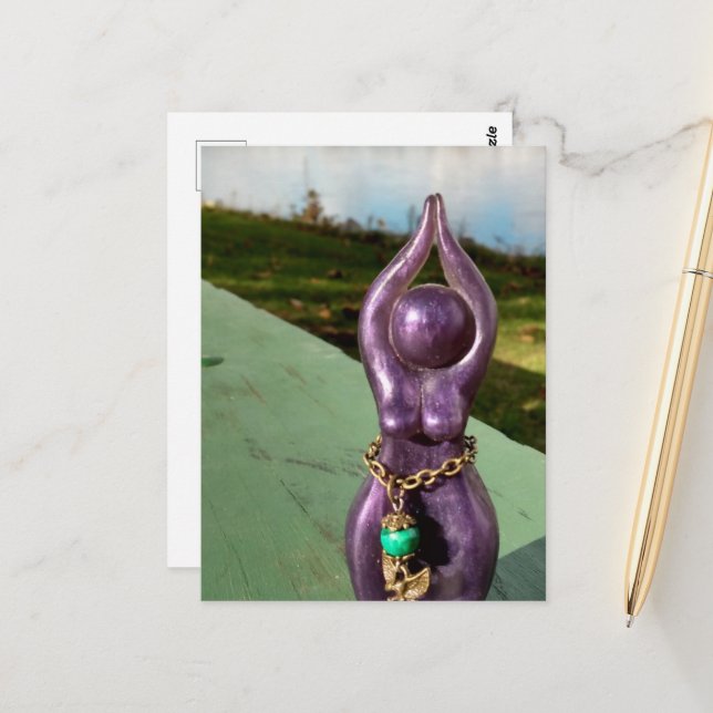 Postal Diosa en el río (Anverso/Reverso In Situ)