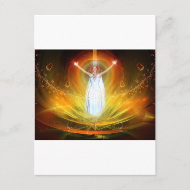 Postal Diosa energética positiva (Anverso)