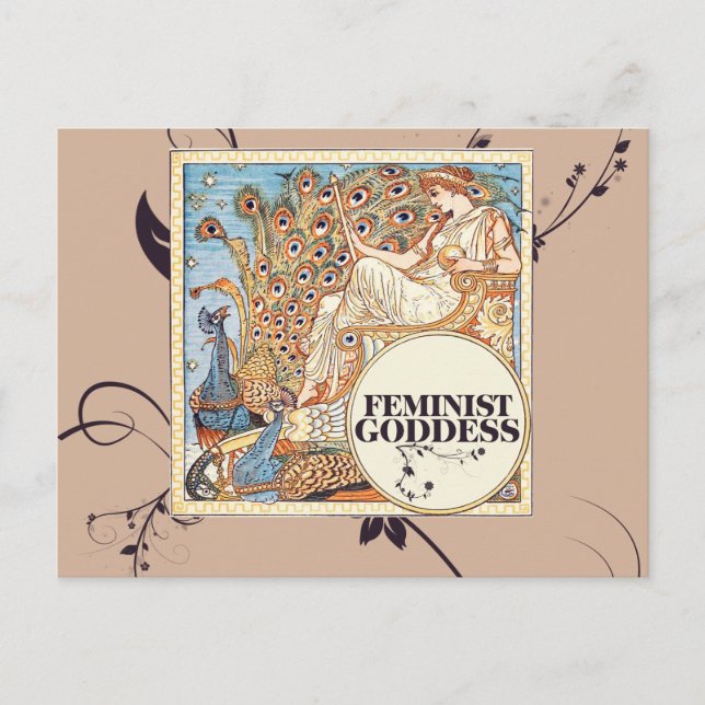 Postal Diosa feminista (Anverso)