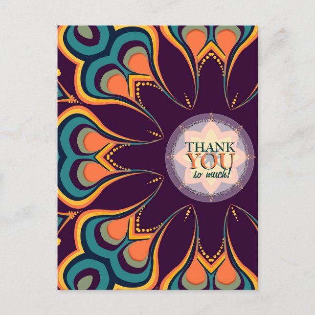 Postal Diosa Flor Gracias Postcard (Anverso)