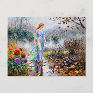 Postal Diosa griega Iris lluvia de noviembre