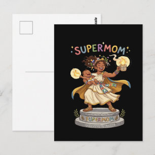 Postal Diosa Griega Madre Súper Divertida Maternidad