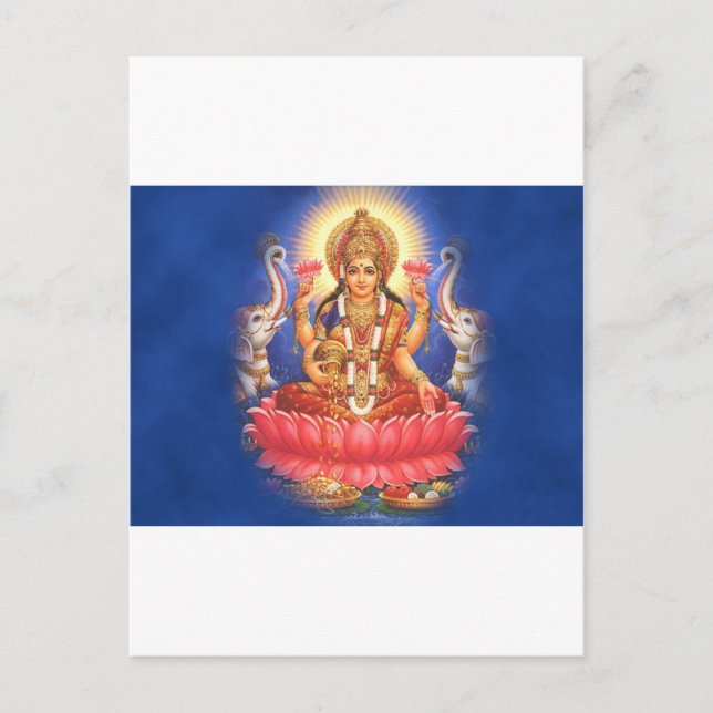 Postal Diosa hindú Laxmi Devi Mata (Anverso)