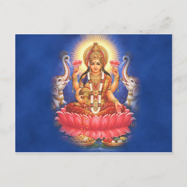 Postal Diosa hindú Laxmi Devi Mata (Anverso)