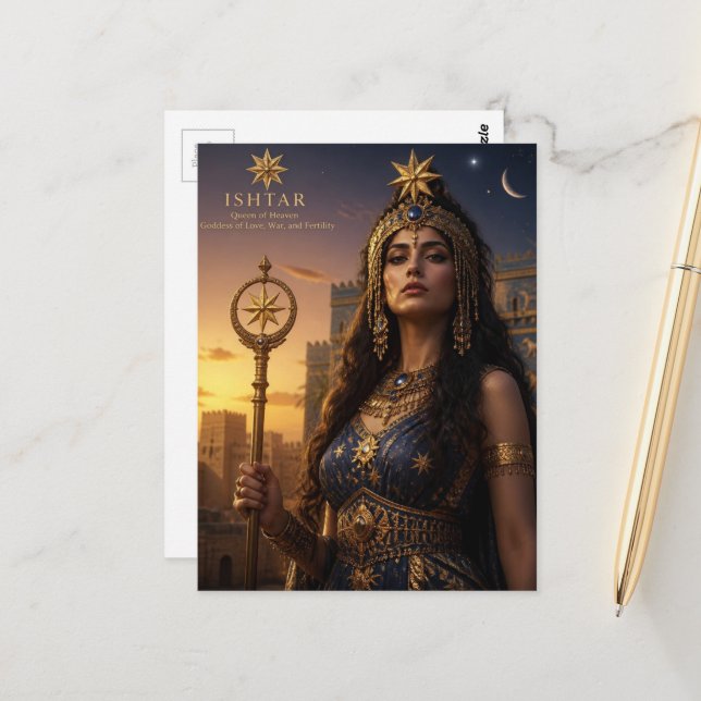 Postal Diosa Ishtar (Anverso/Reverso In Situ)